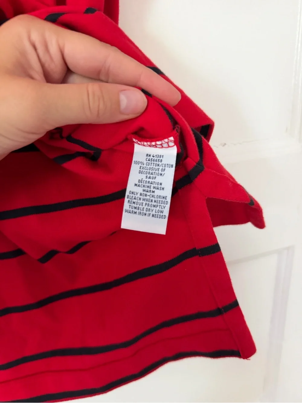 Polo Ralph Lauren Men’s XLT Red Navy Stripe Polo Shirt Pony Logo Tall